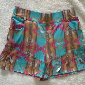 CRAZY TRAIN  RIO RANCHO FRINGED SHORTS